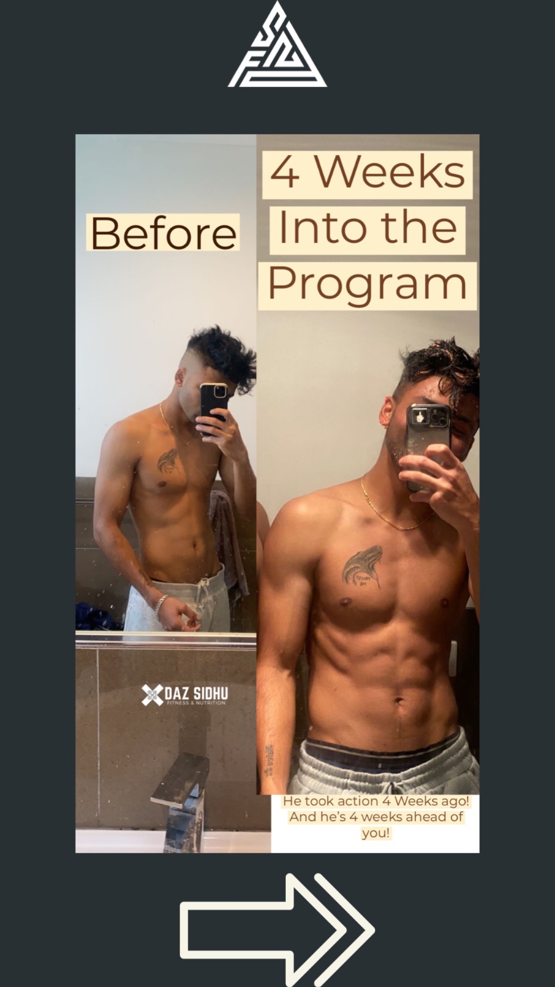 Real client body transformation before and after